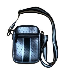 Haute Shore Casey Gunmetal Metallic Cellphone Crossbody Bag